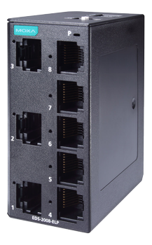 MOXA 8-port entry-level unmanaged Ethernet switches (EDS-2008-ELP)