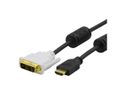 DELTACO Video cable HDMI / DVI 1m Black