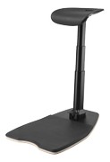 DELTACO Ergonomisk ståstol med integreret måtte mod træthed, sort