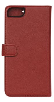 Essentials iPhone 6/7/8/SE (2020), Läder wallet avtagbar, röd (387061)