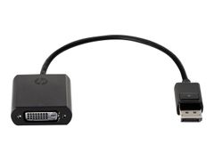 HP DisplayPort to DVI-D Adapter - DisplayPort-adapter - enkel länk - DisplayPort (hane) till DVI-D (hona) - 19 cm - sprintlåsning