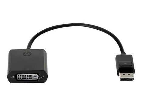 HP DisplayPort to DVI-D Adapter - DisplayPort-adapter - enkel länk - DisplayPort (hane) till DVI-D (hona) - 19 cm - sprintlåsning (FH973AA)