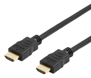 DELTACO Office HIGH-SPEED HDMI cable, 2M, 4K UHD, black (HDMI-1020D-DO)