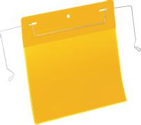 DURABLE lagerlomme m/wirebeslag A5 tværformat gul 50 stk