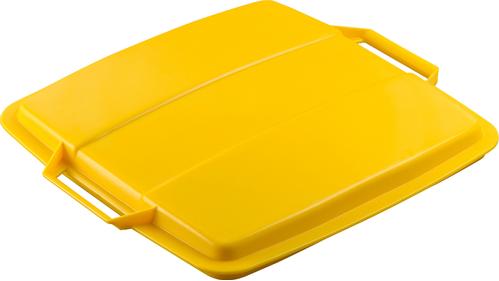 DURABLE låg til affaldsspand Durabin 90 L i farven gul (1800475030)