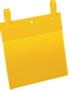 DURABLE lagerlomme m/strop A5 tværformat gul 50 stk