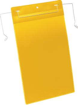 DURABLE Plastficka A4S trådbygel gul (175304)