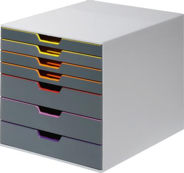 DURABLE Box Varicolor 7lådor grå (760727)