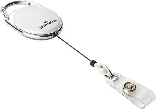 DURABLE Style yoyo-holder 80cm trykknap hvid 10stk (832402)