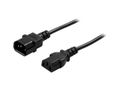 DELTACO Power IEC 60320 C14 Power IEC 60320 C13 Black 50cm