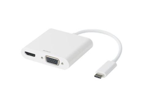 DELTACO USB-C docking station, HDMI/ VGA/ USB-C,  100W USB-C PD 3.0, white (USBC-HDMI16)
