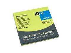 info Notatblokk INFO 75x75 neon grønn