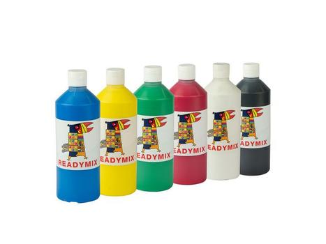 READYMIX Maling fargelære 500ml x 6 ass (47465)