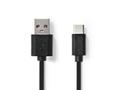 NEDIS Kabel NEDIS USB-A-USB-C 1m svart