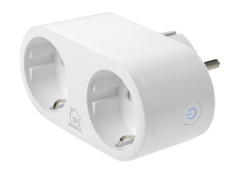 DELTACO 2 way-outlet smart plug Energy monitoring (SH-P02E)