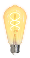 DELTACO Spiral LED filament lamp, E27, WiFI 2.4GHz