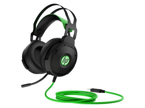HP P Pavilion Gaming 400 - Headset - full size - wired 3.5 mm jack - acid green - for Pavilion 24, 27, 590, | Synigo