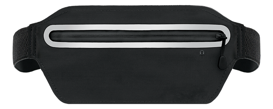 STREETZ Sport waist bag, reflective,  fits most mobile phones, black (SPO-003)