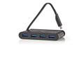 NEDIS Hub NEDIS USB typ C - 4x USB 3.0 svart