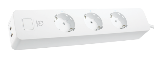 DELTACO 3 way outlet with 2 USB ports (SH-P03USB2)