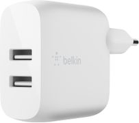 BELKIN Dual USB-A Wall Charger 24W + Lightning to USB-A Cable (MFi) /WCD001vf1MWH