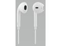 STREETZ semi-in-ear headset, answer button, 3.5mm, microphone, white