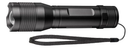 Goobay LED flashlight Super Bright 1500, black - ideal for work, leisure, sports, camping, fishing, hunting and roadside assistance (44559)