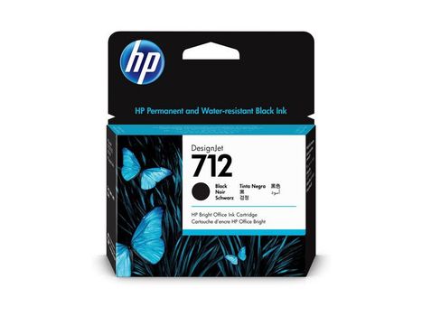 HP 712 80-ml Black Designjet Ink Cartridge (3ED71A)