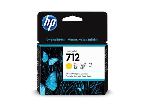 HP 712 - 29 ml - yellow - original - DesignJet - ink cartridge - for DesignJet Studio, T210, T230, T250, T630, T650 (3ED69A)