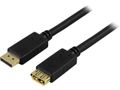 DELTACO DisplayPort extension cable Black 1m