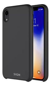 SIGN Liquid Silicone Case för iPhone 12 mini, svart (SN-SILK12BLK)