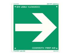 CEDEROTHS Skilt CEDERROTH Retningspil 20x20 grønn