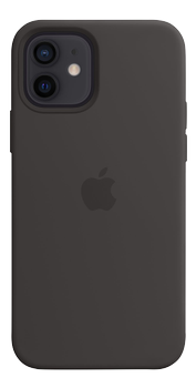 APPLE e - Back cover for mobile phone - with MagSafe - silicone - black - for iPhone 12, 12 Pro (MHL73ZM/A)