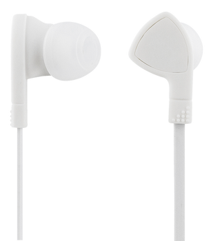 STREETZ in-ear headset, 1-button remote, 3.5mm, microphone,  white (HL-W103)