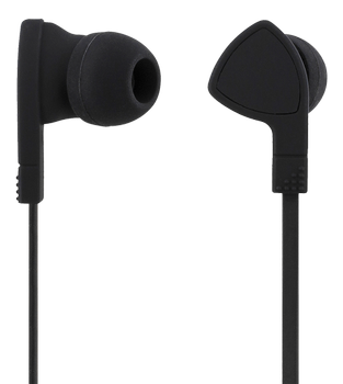 STREETZ in-ear headset, 1-button remote, 3.5mm, microphone,  black (HL-W102)