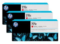 HP 771C 775 ml Designjet-bläckpatron, kromatiskt rött, 3-pack