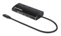 MANHATTAN SuperSpeed USB-C Multiport Adapter, USB 3.2 Gen 1 Type-C Male to HDMI (4K@30Hz) Female, Three Top-Mounted SuperSpeed USB-A Ports, USB-C Power Delivery (PD 3.0) Port, Gigabit RJ45 Port and SD/ MicroSD C (152440)