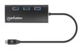 MANHATTAN SuperSpeed USB-C Multiport Adapter, USB 3.2 Gen 1 Type-C Male to HDMI (4K@30Hz) Female, Three Top-Mounted SuperSpeed USB-A Ports, USB-C Power Delivery (PD 3.0) Port, Gigabit RJ45 Port and SD/ MicroSD C (152440)