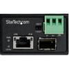 STARTECH PoE+ Industrial Media Converter 30W - Media converter LWL - SM/MM glass fiber to copper Gigabit Mini IP-30 (IMC1GSFP30W)