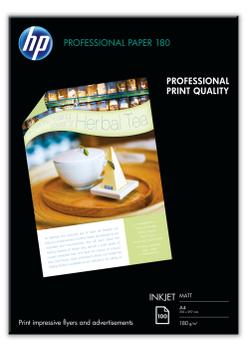 HP Professional matt paper inkjet 180g/m2 A4 100 sheets 1-pack double sided (Q6592A $DEL)