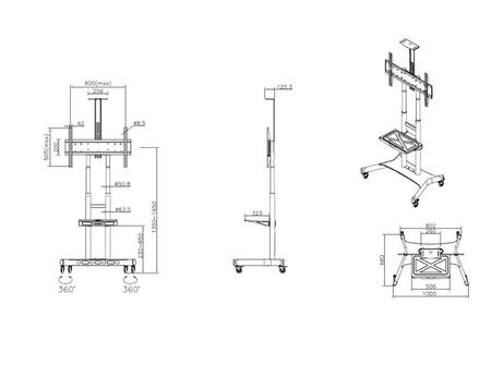 Multibrackets M Public Floorstand Basic 180 stativ - for flatpanel / videokonferansesystem - svart (7350073734627)