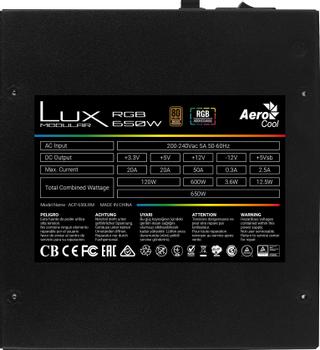 AEROCOOL Luxrgb650M Rgb Modular Pc  (AEROPGSLUXRGB-650)