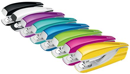 LEITZ WOW Half Strip Stapler Metal 30 Sheet Green 55021054 (55021054)