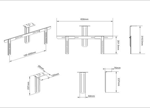 MULTIBRACKETS M Universal Camera Holder 55"-110" (7350073737901)