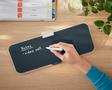 LEITZ Cosy Notatplate med glassoverflate som en whiteboard -fløyelsgrå Glasstavle for notater. Kompakt design passer mellom tastatur og skjerm (52690089)