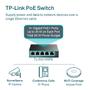 TP-LINK 5-Port Gigabit Easy Smart Switch with 4-Port PoE+ PORT: 4x Gigabit PoE+ Ports,  1x Gigabit Non-PoE Ports SPEC: 802.3at/ af,   65 W PoE Power,  Desktop Steel Case FEATURE: MTU/ Port/ Tag-based VLAN,  QoS,  (TL-SG105PE)