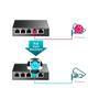 TP-LINK 5-Port Gigabit Easy Smart Switch with 4-Port PoE+ PORT: 4x Gigabit PoE+ Ports,  1x Gigabit Non-PoE Ports SPEC: 802.3at/ af,   65 W PoE Power,  Desktop Steel Case FEATURE: MTU/ Port/ Tag-based VLAN,  QoS,  (TL-SG105PE)