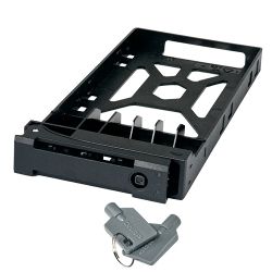 QNAP 2.5inch HDD Tray with key lock and two keys black and plastic (TRAY-25-BLK01)