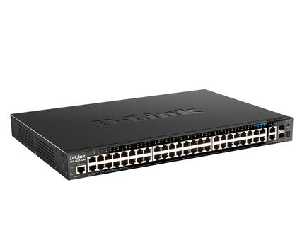 D-LINK k DGS 1520-52MP - Switch - L3 - smart - 44 x 10/ 100/ 1000 (PoE+) + 4 x 2.5GBase-T (PoE+) + 2 x 10 Gigabit Ethernet + 2 x 10 Gigabit SFP+ - rack-mountable - PoE+ (370 W) (DGS-1520-52MP)