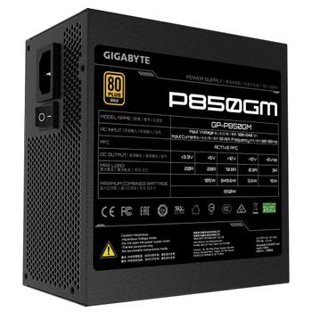 GIGABYTE P850GM Strømforsyning - 850 Watt - 120 mm - 80 Plus Gold certified (GP-P850GM)